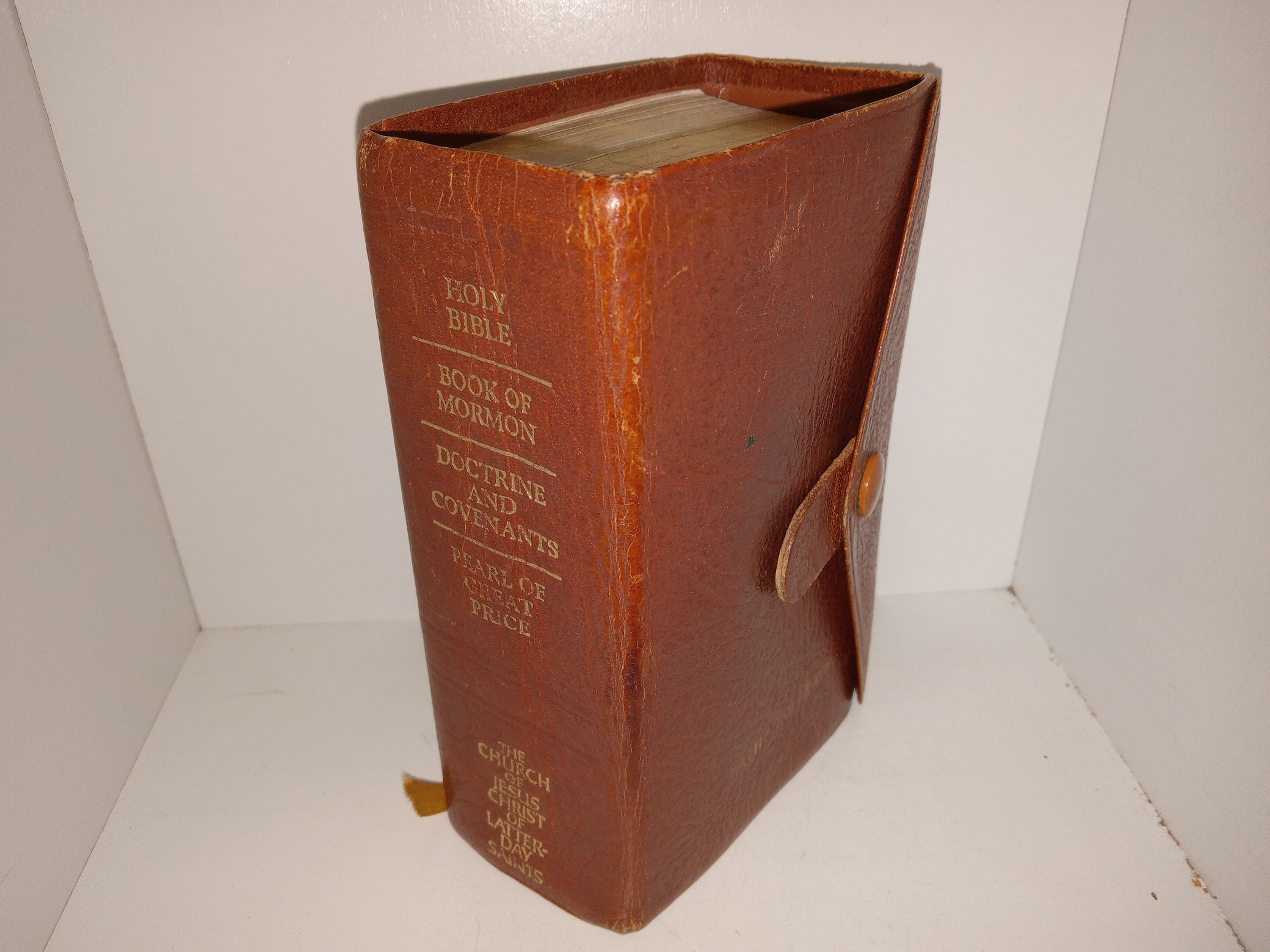 LDS, Compact Edition, Brown Leather, Quadruple Combination (1986)