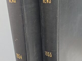 1954 & 1955 — The Church News — 2 Very Large Size Black Leather Volumes