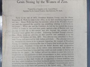 1906 — Brief History of the Grain Storing by the Women of Zion — Extremely Rare 7-Page Pamphlet