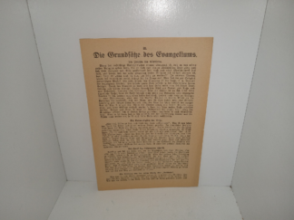 Die Grundsätze des Evangeliums (German: The Principles of the Gospel) (Pamphlet) (Unknown Publishing Date) ~ Unknown Author