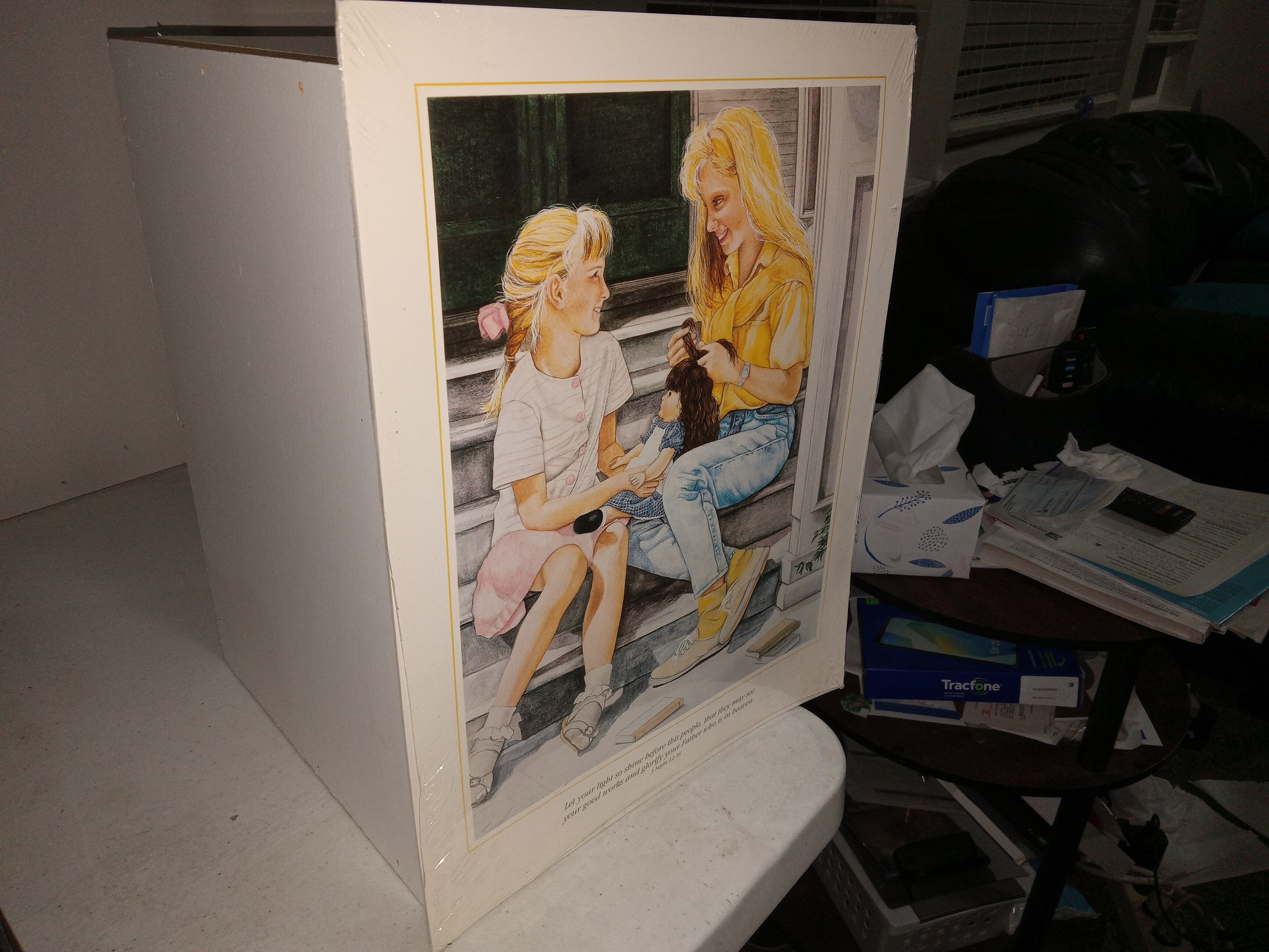 New in Plastic Wrap, LDS Poster with the Caption: “Let your light so shine before this people, that they may see your good works and glorify your Father who is in heaven. 3 Nephi 12:16”