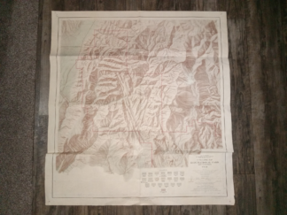 Topographic Map: Zion National Park (Kolob Section), Utah (15.5″x33.5″ Map) (1957)