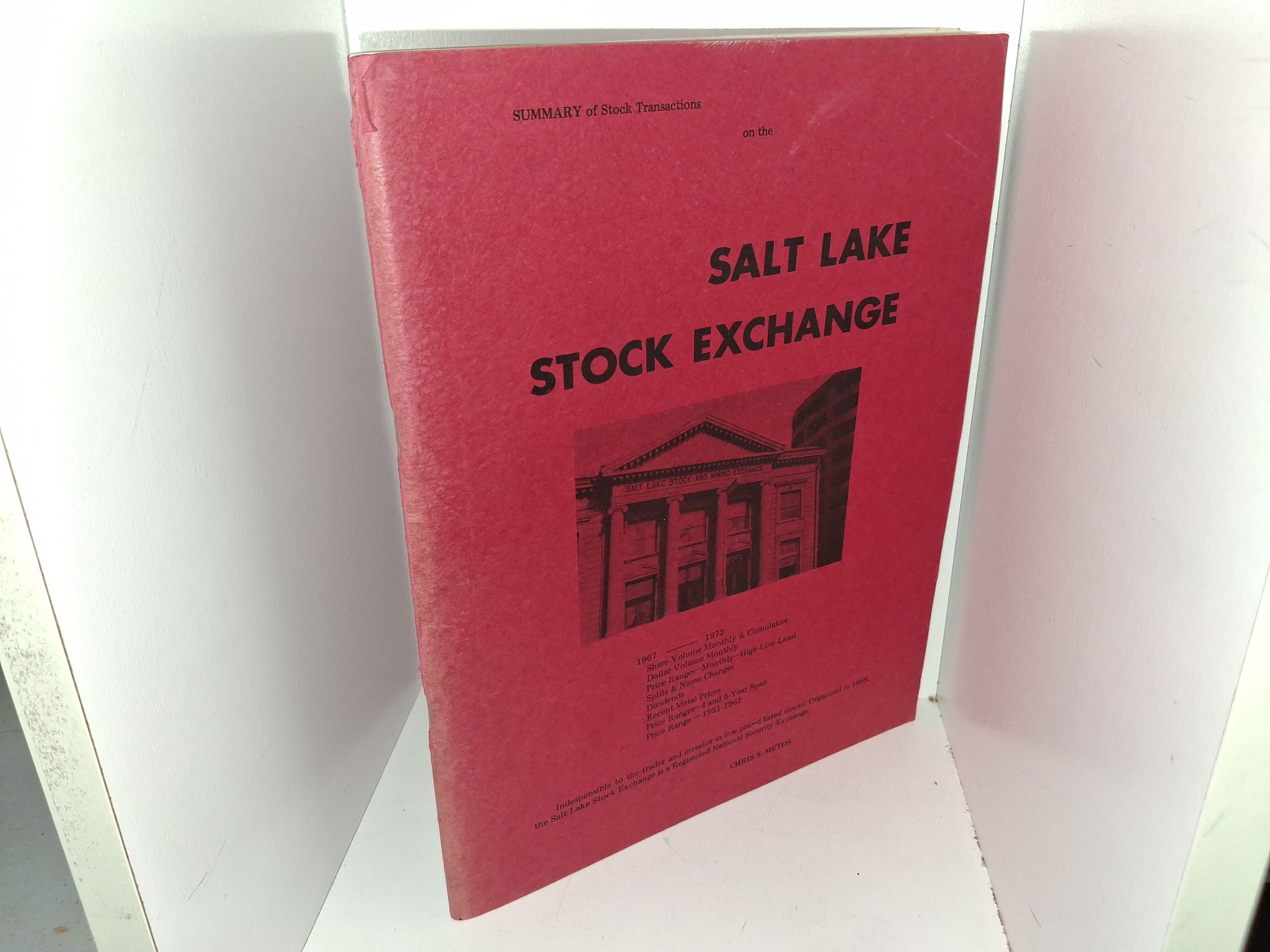 Salt Lake Stock Exchange (1972) ~ by Chris S. Metos