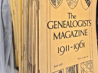 Genealogist’s Magazine Partial Set – 47 Issues – 1961-1973.