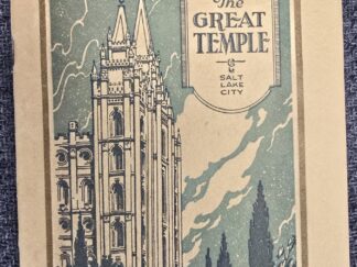 1925 — A Description of the Great Temple, Salt Lake City, and A Statement Concerning the Purposes for Which It Has Been Built — D. M. McAllister