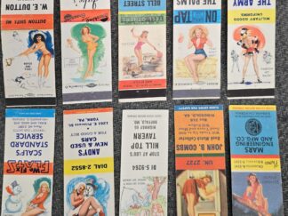 10 Old Empty Match Books — with Girls in Swim Suits