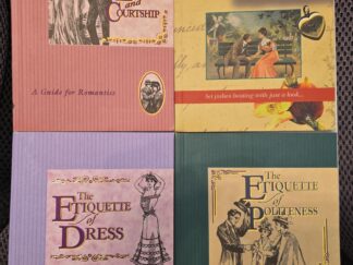 4 Book Lot — The Gentle Art of Flirtation / The Etiquette of Politeness / The Etiquette of Dress / The Etiquette of Love and Relationship — Small Softcover Books
