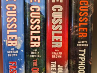 4 Hardcover Clive Cussler Novels — Typhoon Fury / Journey of the Pharaohs / The Oracle / Fast Ice