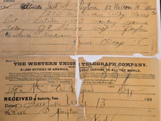 2 Old Western Union Telegrams from the Late 1890s