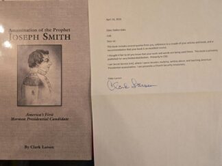 Book Given by Author to Elder Dallin H. Oaks / Letter Signed by the Author, who Misspells it "Elder Dallon Oaks"