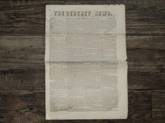 The Deseret News: Vol. 7, No. 22, Great Salt Lake City, Wednesday, August 5, 1857 (Newspaper) (Uncut) (1857)