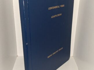 Continental Verse Adaptations (1967) ~ by Irene Osmond Spears