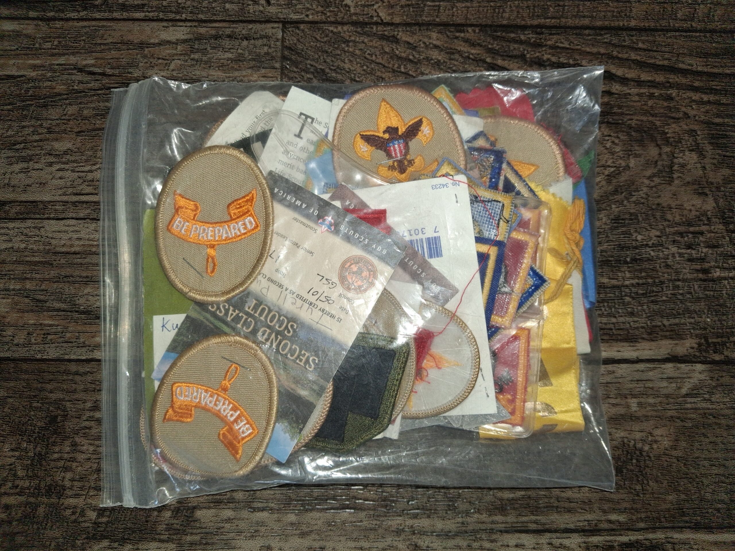 Bag of Miscellaneous Scout Badges and Ribbons