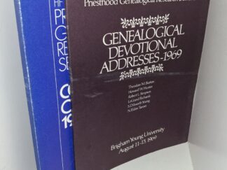 2 Genealogy Books: Fourt Annual Priesthood Genealogical Research Seminar: Genealogical Devotional Addresses-1969 / Fifth Annual Priesthood Genealogical Research Seminar: Course Outlines 1970