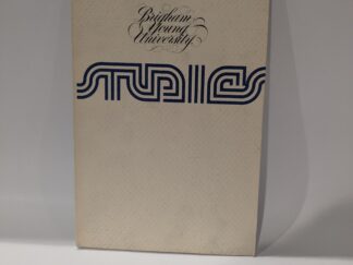 Brigham young University Studies: Winter 1978 Vol. 28, No. 2 – BYU Press – Paperback – 1978