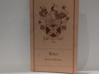 Baker Family History – J. Montgomery Seaver – Paperback – 1929