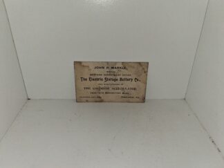 Old Western Depertment Office, The Electric Storage Battery Co. Business Card (Unknown Publishing Date)