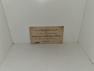 Old S. A. Maxwell & Co. Branch of The National Wall Paper Company Business Card (Unknown Publishing Date)