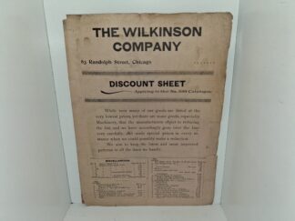 The Wilkinson Company Discount Sheet (Unknown Publishing Date)