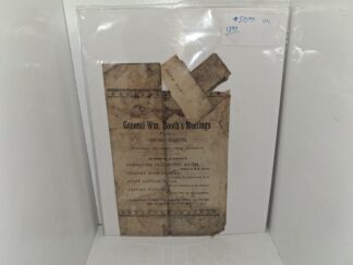 General Wm. Booth’s Meetings (Official Program) (1894)