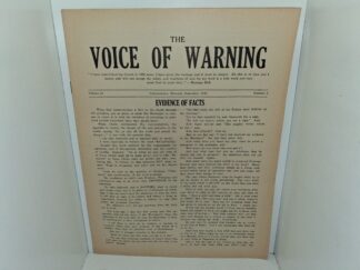 The Voice of Warning: Vol. 13, No. 9, Independence, Missouri, September, 1942 (Published by the Church of Christ (Fettingites)) (1942)