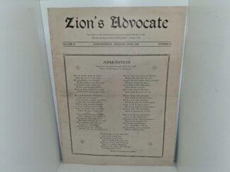 Zion’s Advocate: Vol. 14, No. 4, Independence Missouri, April, 1937 (Publication of The Church of Jesus Christ – Temple Lot) (1937)