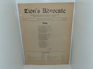 Zion’s Advocate: Vol. 25, No. 10, Independence Missouri, October, 1948 (Publication of The Church of Jesus Christ – Temple Lot) (1948)