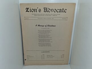 Zion’s Advocate: Vol. 25, December 12, Independence Missouri, December, 1948 (Publication of The Church of Jesus Christ – Temple Lot) (1948)