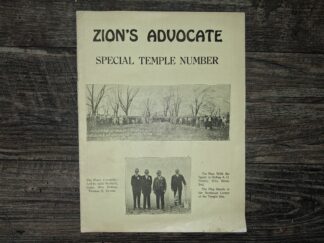 Zion’s Advocate: Special Temple Number (Church of Christ-Temple Lot) (Unknown Publishing Date)