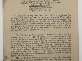 With the Voice of Thanksgiving KSL radio address by Dr. James E. Talmage Nov. 23, 1930