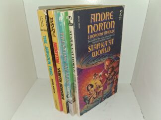 4 Paperback Novels by Andre Norton: The Jargoon Pard / Yurth Burden / The Stars Are Ours / Star Ka’at World