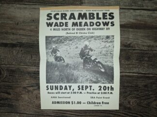 Scrambles Wade Meadows Biker Race Poster (Unknown Printing Date)