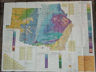 Mid-Continent Region: Geological Highway Map: Kansas – Missouri – Oklahoma – Arkansas (27.5″x35.5″) (1966) ~ Compiled by Philip Oetking