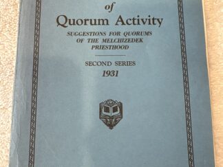 In the Realm of Quorum Activity ~ Second Series 1931