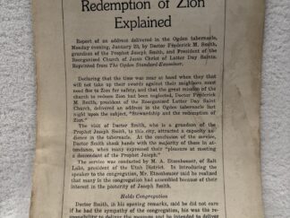 Redemption of Zion Explained