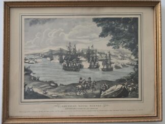 American Naval Scenes — Macdonough’s Victory on Lake Champlain / Vintage Framed Print